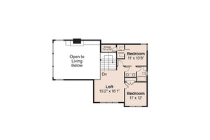 AM7071-A Craftsman House Second Floor Plan, 3 Bedrooms, 2.5 Bathrooms | Stratford House Plan 