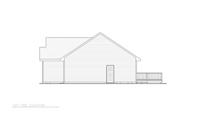 ST25086 Craven Traditional House Plan 3 Bedrooms, 2 Bathrooms, One Story Left Side Elevation