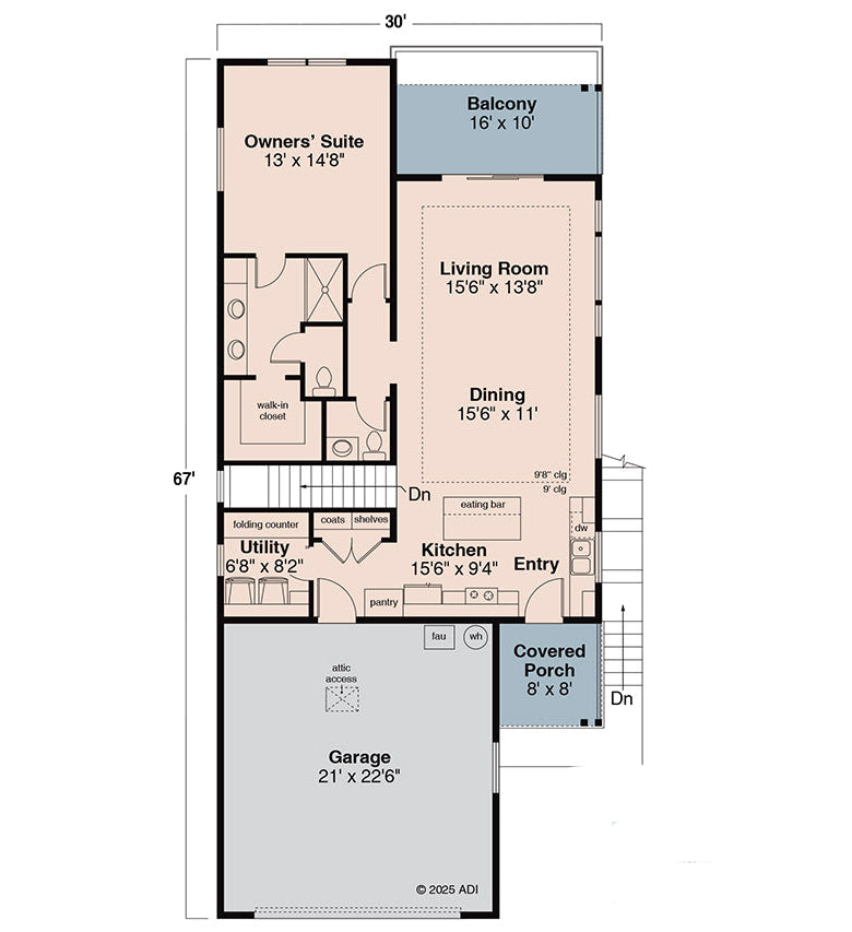 AM7194-A Crescent Bend House Plan Country