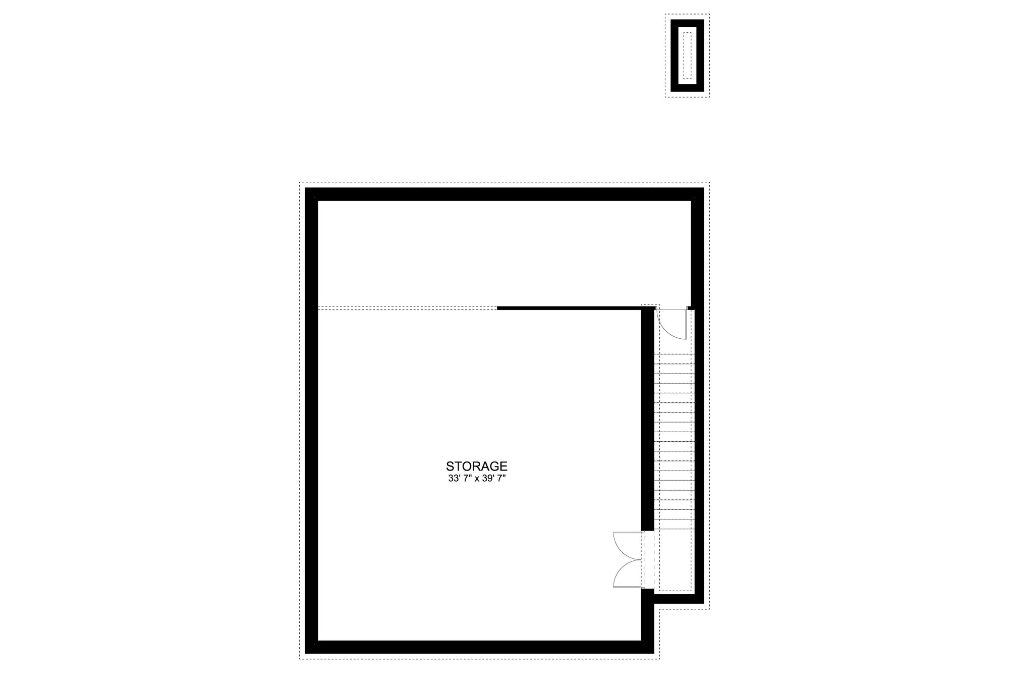 AO7992-A Carriage House Basement Floor Plan, 1 Bedroom, 2.5 Bathrooms | Cummings 