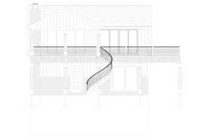 AO7992-A Carriage House, 1 Bedroom, 2.5 Bathrooms | Cummings Rear Elevation
