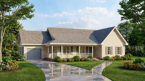 A8230-A Cottage House, 3 Bedrooms, 2 Bathrooms | Curtis House Plan Exterior-2