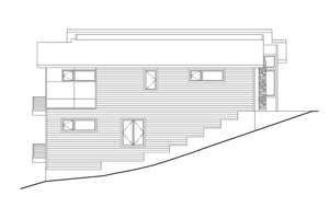 AM8267-A Modern House, 4 Bedrooms, 3 Bathrooms | Cypress Ridge House Plan Left Elevation