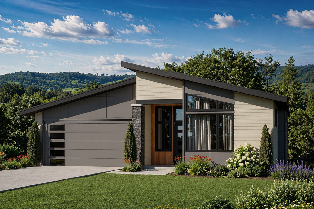 AM8267-A Modern House, 4 Bedrooms, 3 Bathrooms | Cypress Ridge House Plan Exterior-2