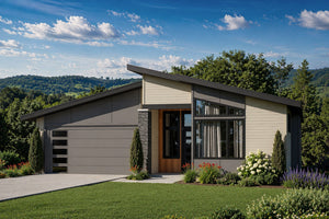 AM8267-A Modern House, 4 Bedrooms, 3 Bathrooms | Cypress Ridge House Plan Exterior-2