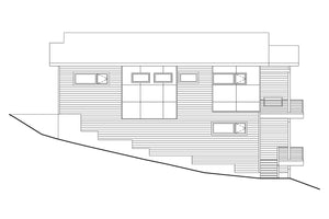 AM8267-A Modern House, 4 Bedrooms, 3 Bathrooms | Cypress Ridge House Plan Right Elevation