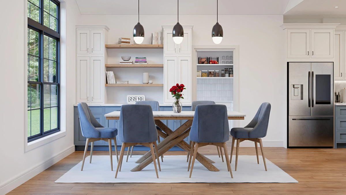 AJ7641-A Modern Transitional House Dining, 3 Bedrooms, 2 Bathrooms | Plan VD1065 