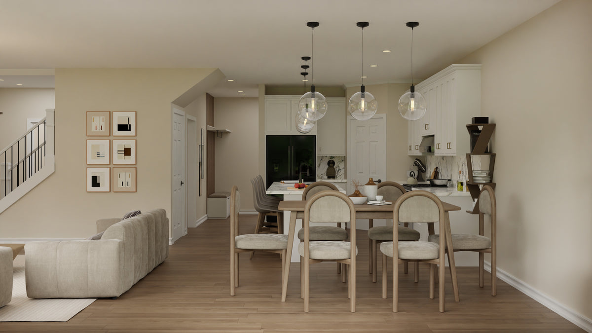 AJ7710-A Modern Farmhouse Dining, 3 Bedrooms, 2.5 Bathrooms | Plan 1059