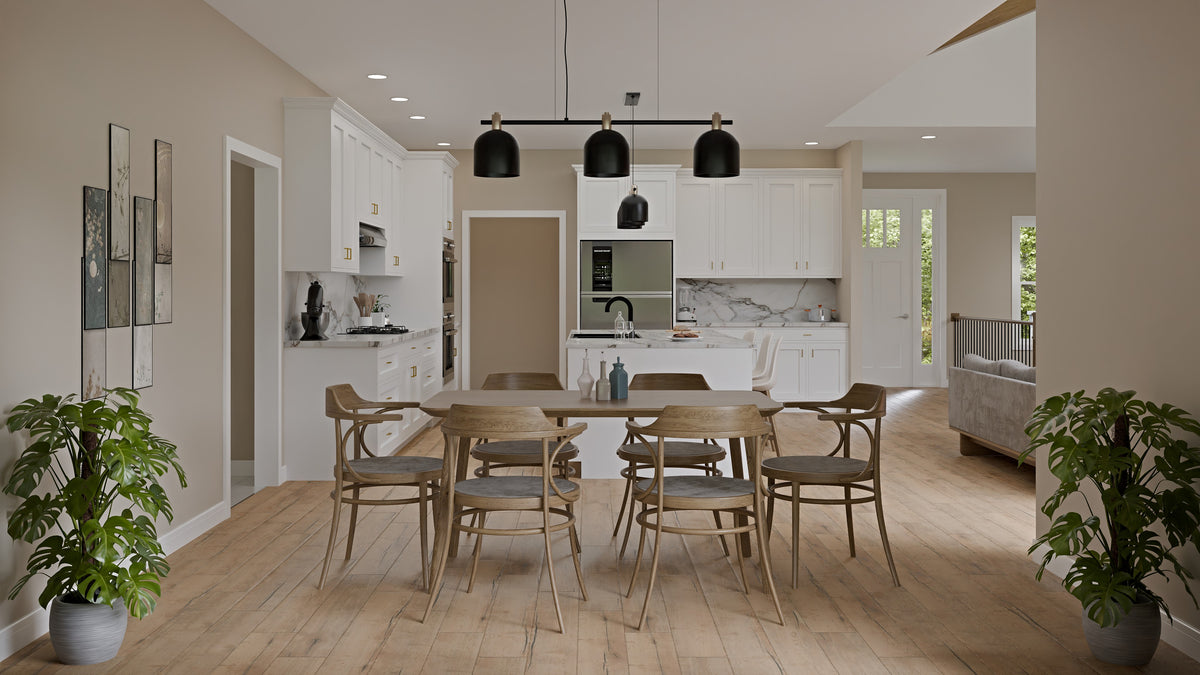 AJ7704-A Modern Farmhouse Dining Room, 3 Bedrooms, 2 Bathrooms | Plan 1051 