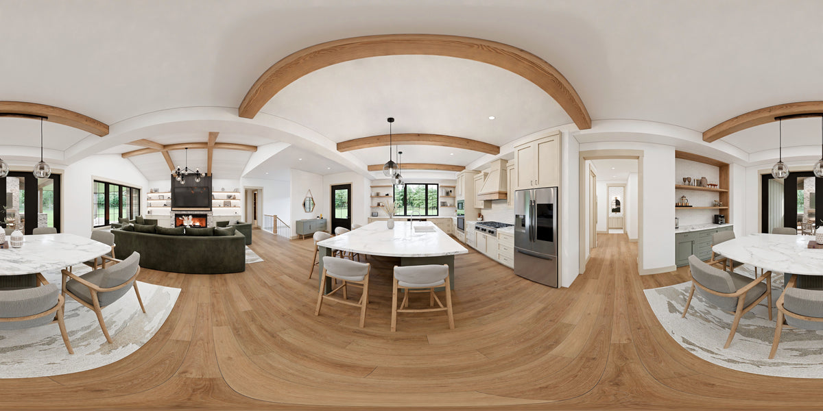 AJ7855-A Modern Farmhouse dining Panorama, 2 to 3 Bedrooms, 2.5 Bathrooms | Plan VD1066