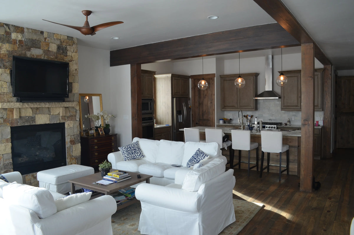 I7638-A Modern Chalet-Style House Great Room, 3 Bedrooms, 2.5 Bathrooms | The Grizzly Creek House Plan 