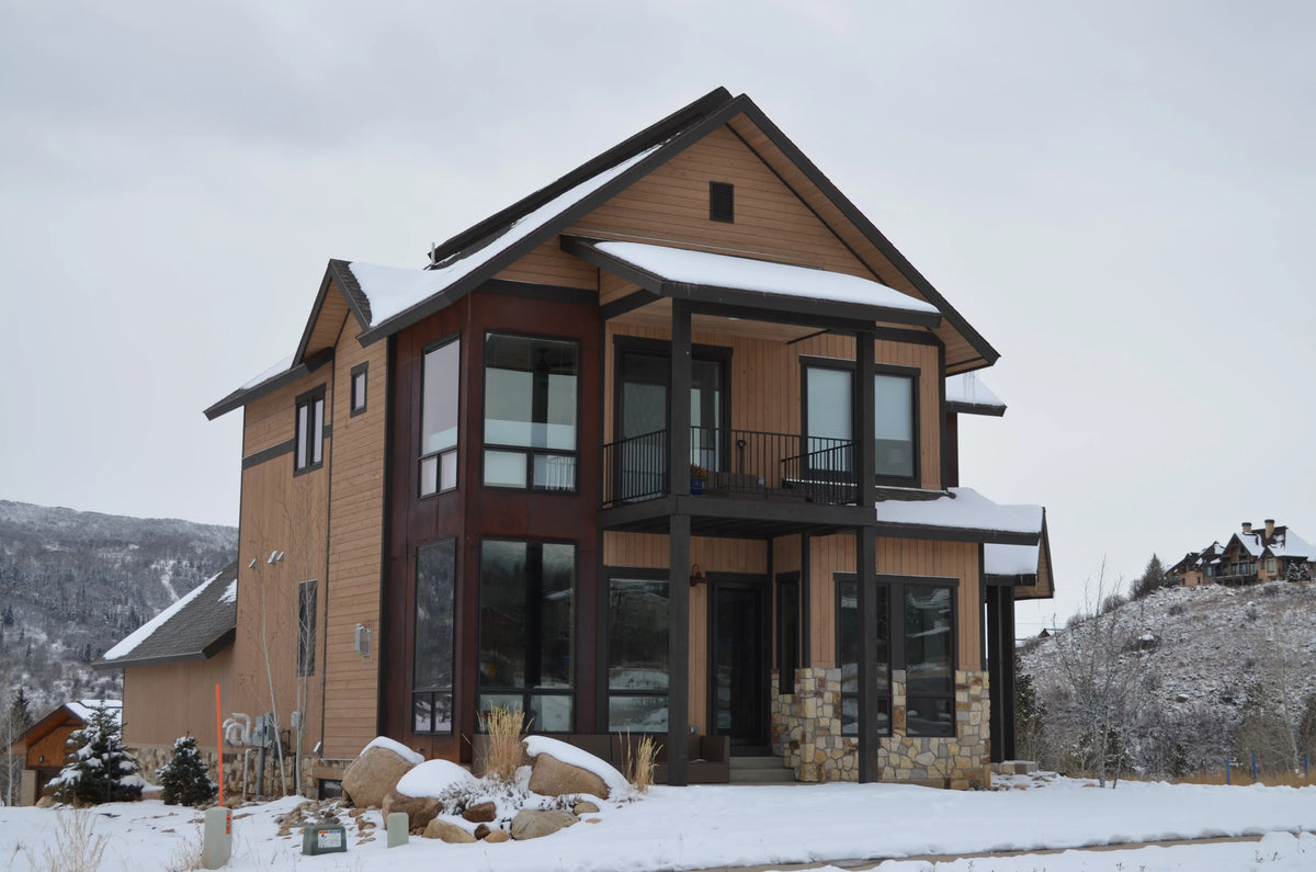 I7638-A Modern Chalet-Style House, 3 Bedrooms, 2.5 Bathrooms | The Grizzly Creek House Plan Exterior-12