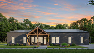 Spacious 5-Bedroom Ranch Plan with Workshop and Split Layout