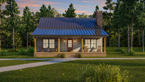 Charming 2-Bedroom Home Plan with Loft and Rear Porch