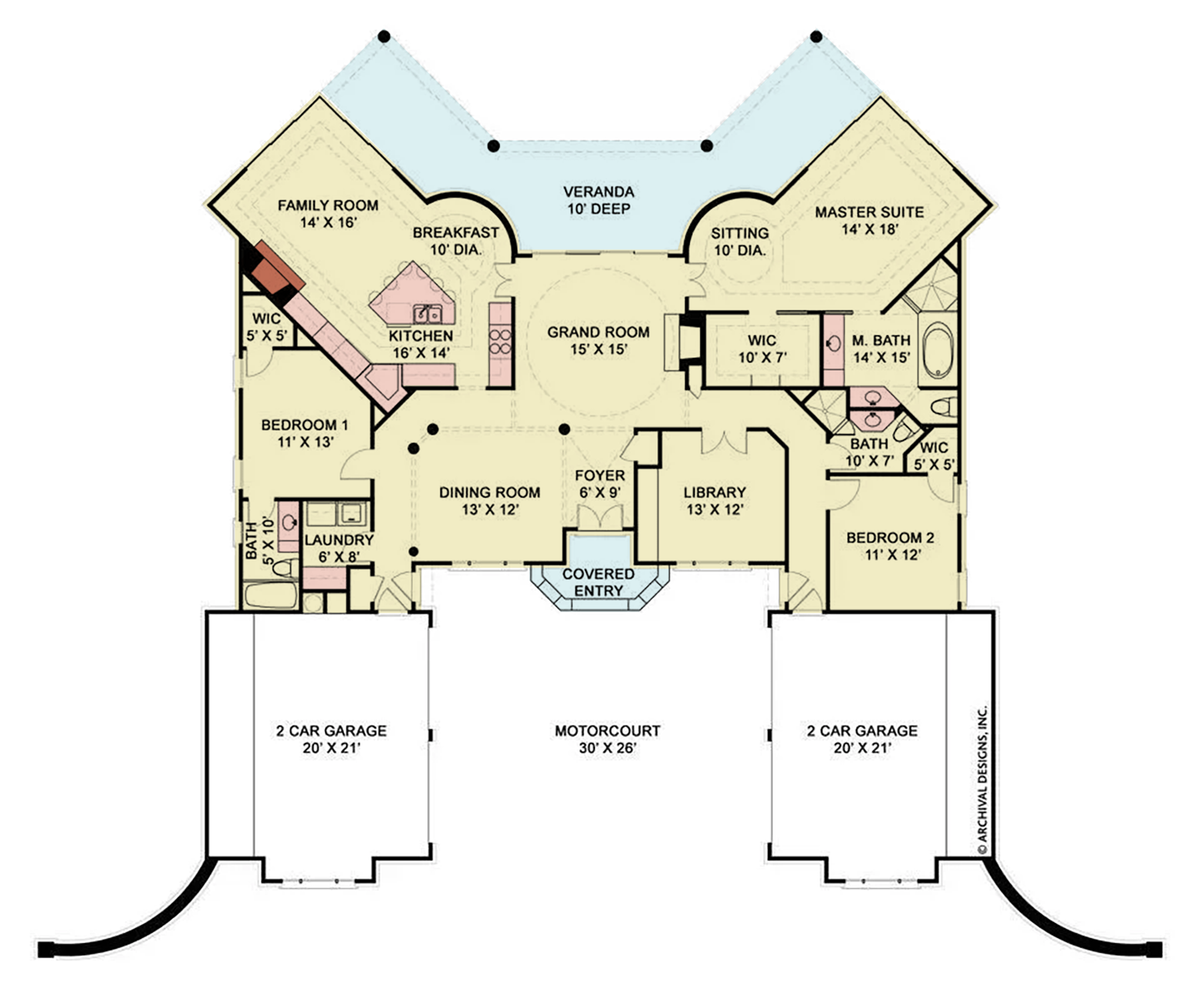 Dalmany House Plan - Archival Designs House Plans, floor plan