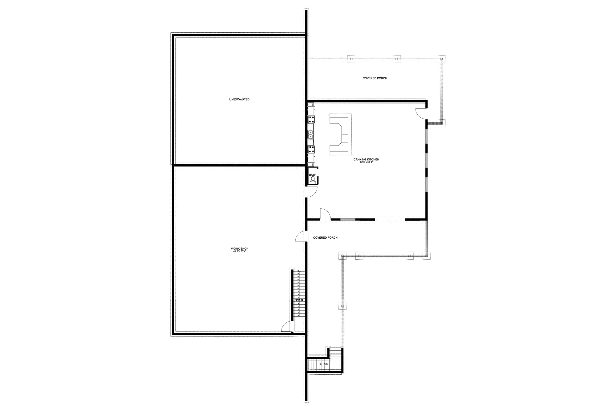AO8498-A Barndominium Garage, 2.5 Bathrooms | Danfors Garage Plan Basement Floor Plan
