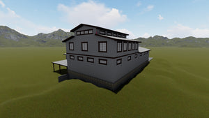 AO8498-A Barndominium Garage, 2.5 Bathrooms | Danfors Garage Plan Exterior-4