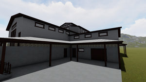 AO8498-A Barndominium Garage, 2.5 Bathrooms | Danfors Garage Plan Exterior-8