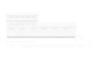 AO8498-A Barndominium Garage, 2.5 Bathrooms | Danfors Garage Plan Left Elevation