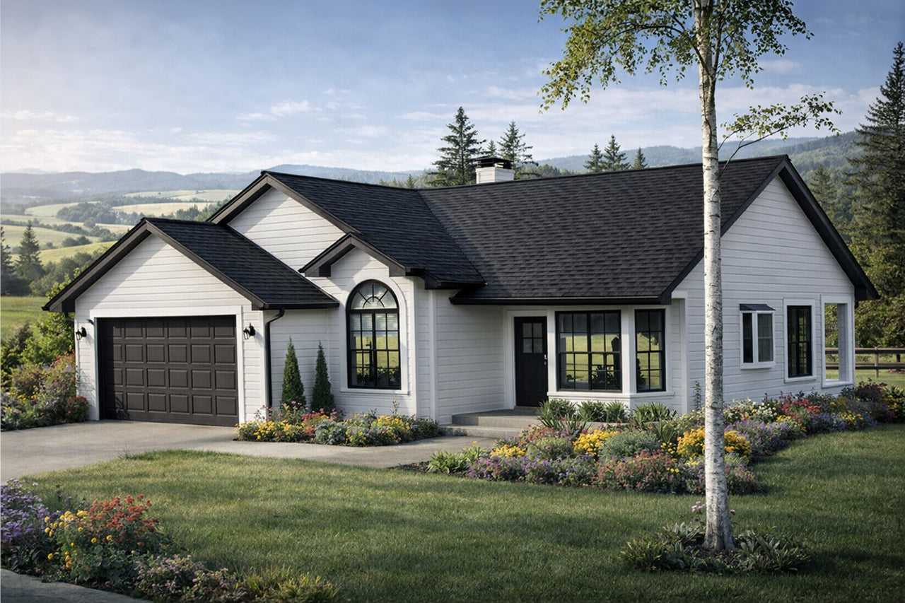 AM7938-A Traditional House, 3 Bedrooms, 2 Bathrooms | Plan 10-004 Danforth Exterior