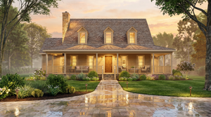 A8193-A Traditional House, 3 Bedrooms, 2 Bathrooms | Macomb House Plan Exterior