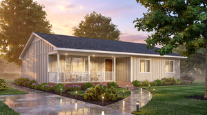 A8204-A Traditional House, 3 Bedrooms, 2 Bathrooms | Beagle House Plan Exterior-2