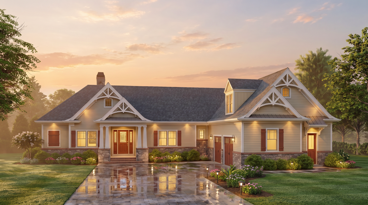 Spacious 4-Bedroom Home Plan with Bonus Room and Walkout Basement