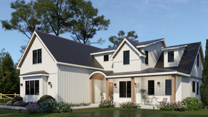 A8250-A Mulberry House Plan 3 Beds, 3.5 Baths, Modern Farmhouse Plan  Exterior 5