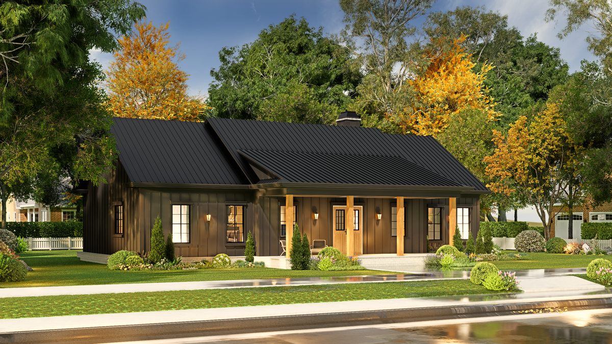 A7188-A Laurel Hill Plan - Modern Farmhouse Exterior1