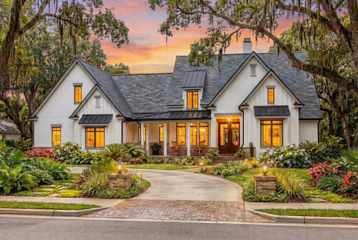 B7779-A Ranch House, 4 Bedrooms, 3.5 Bathrooms | Aurelius House Plan Exterior-3