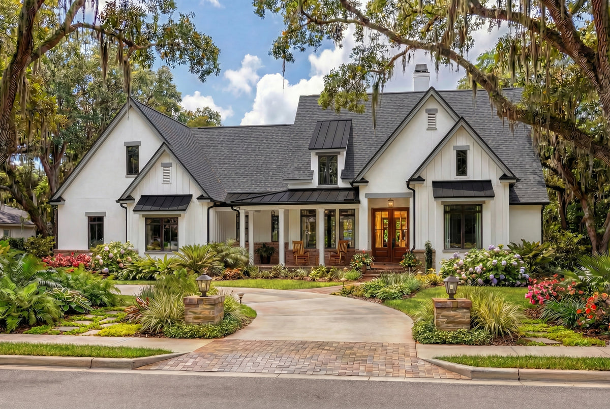 B7779-A Ranch House, 4 Bedrooms, 3.5 Bathrooms | Aurelius House Plan Exterior
