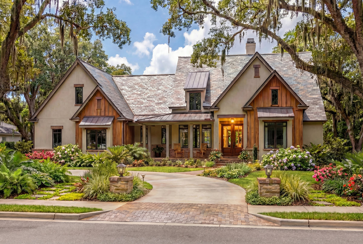 B7779-A Ranch House, 4 Bedrooms, 3.5 Bathrooms | Aurelius House Plan Exterior-2