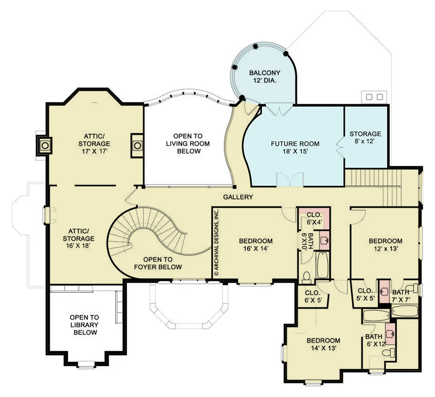 Di Medici House Plan - Archival Designs House Plans floor plan
