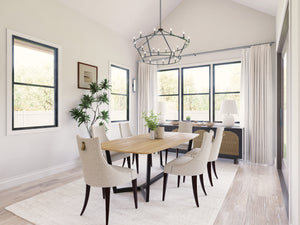 A8484-A Bluefern Valley Main Image Exterior 3beds, 3 baths modern farmhouse Plan Dining