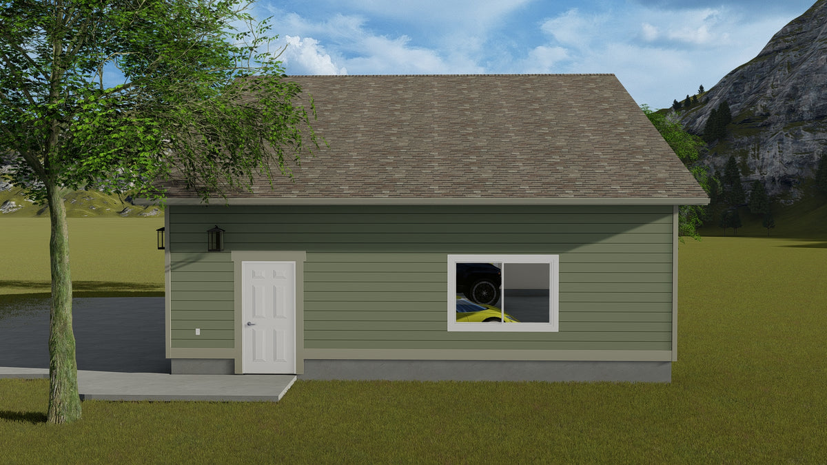 Spacious Three-Car Detached Garage with Stemwall Foundation and Storage