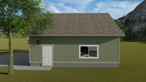 Spacious Three-Car Detached Garage with Stemwall Foundation and Storage