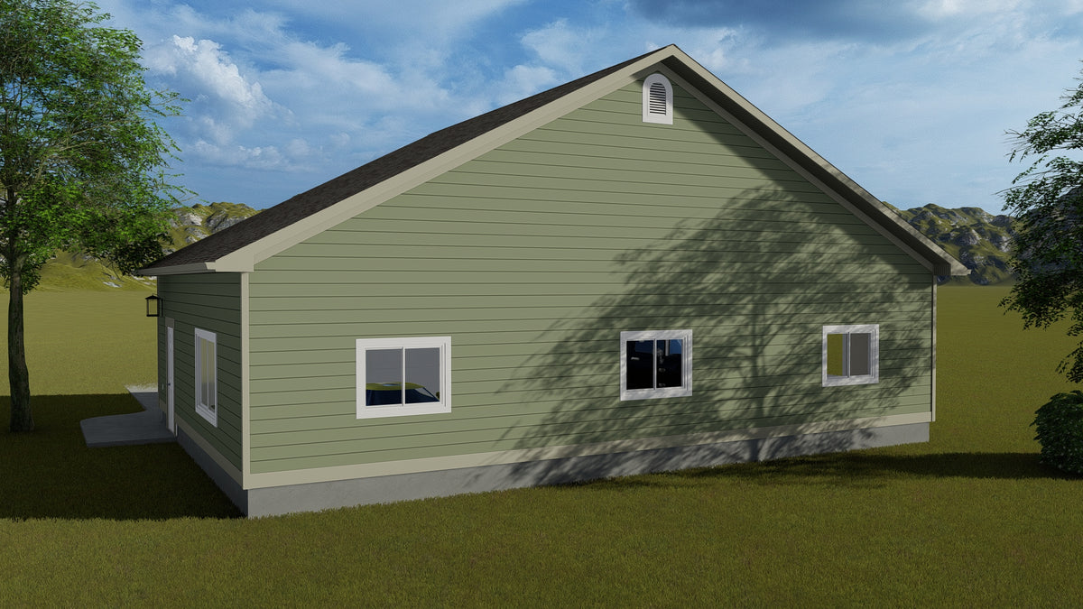 Spacious Three-Car Detached Garage with Stemwall Foundation and Storage