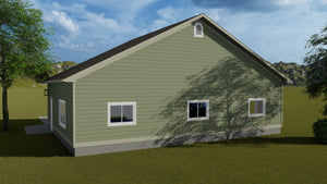 Spacious Three-Car Detached Garage with Stemwall Foundation and Storage