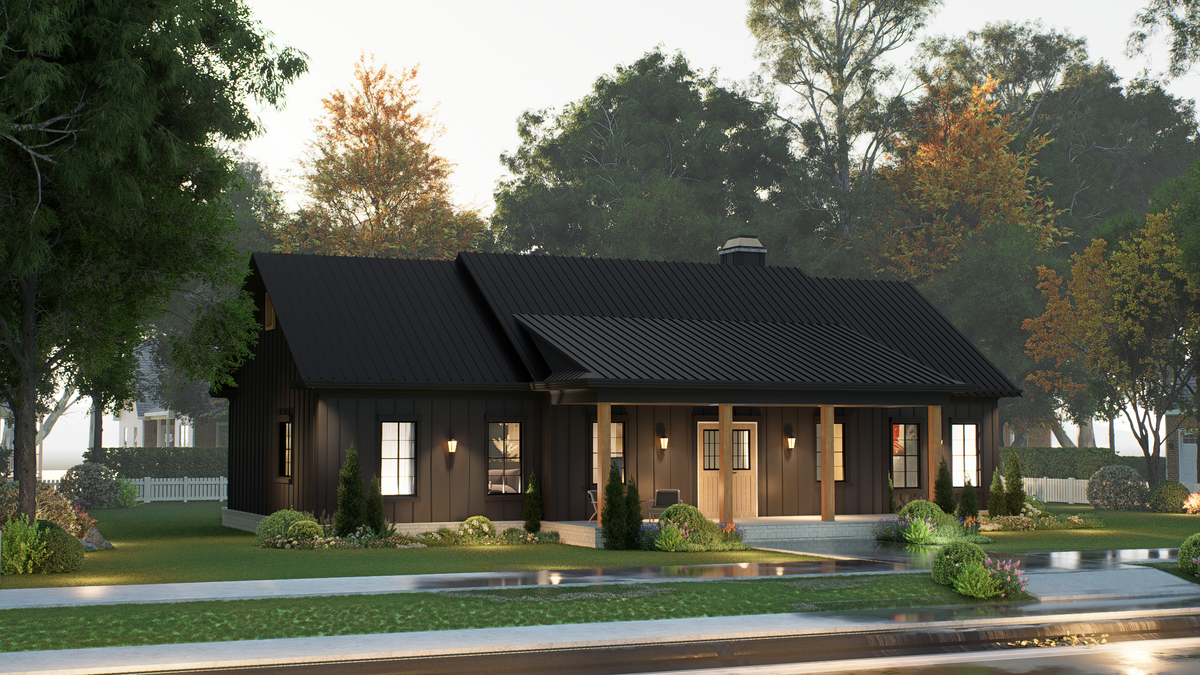 A7188-A Laurel Hill Plan - Modern Farmhouse Exterior2