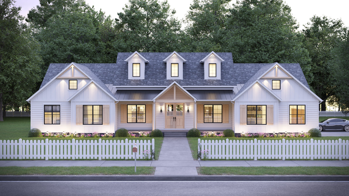 AJ7679-A Modern Farmhouse, 4 Bedrooms, 3.5 Bathrooms | Plan 1011 Exterior