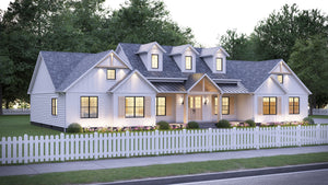 AJ7679-A Modern Farmhouse, 4 Bedrooms, 3.5 Bathrooms | Plan 1011 Exterior-3
