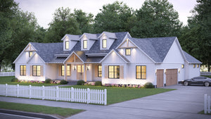 AJ7679-A Modern Farmhouse, 4 Bedrooms, 3.5 Bathrooms | Plan 1011 Exterior-4