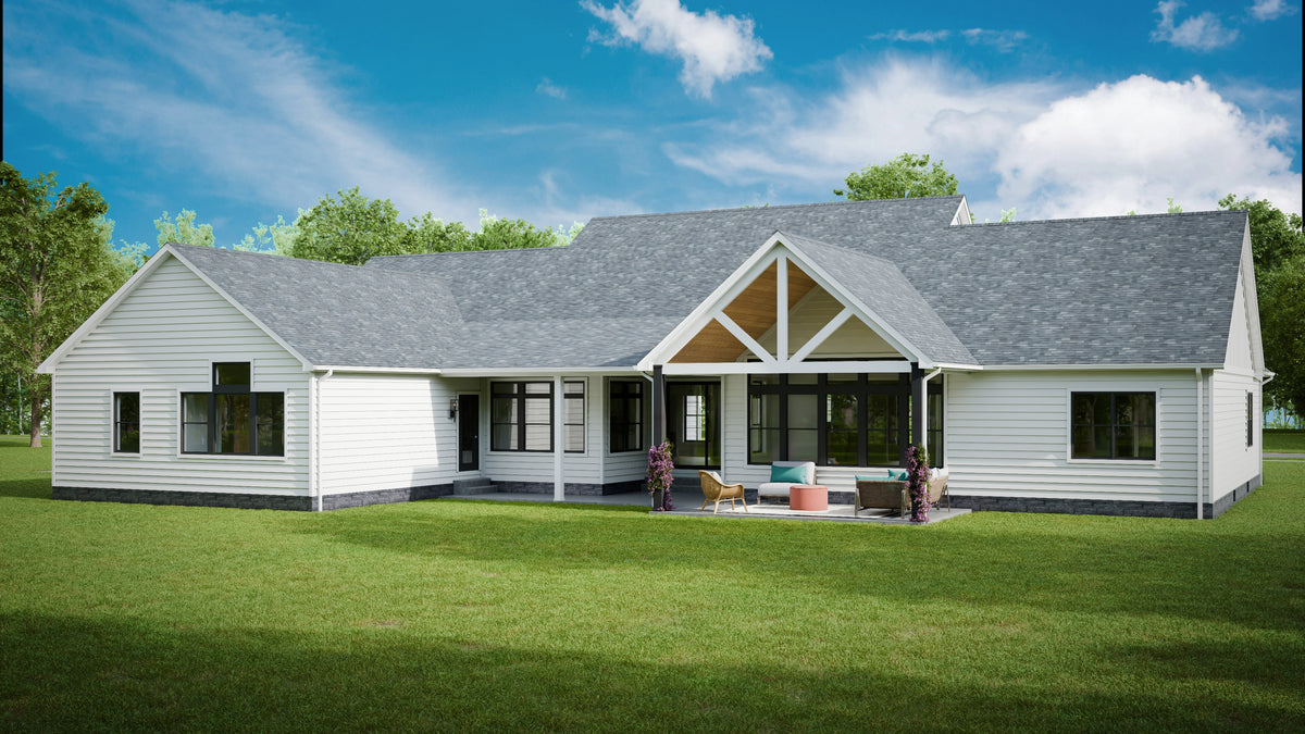 AJ7679-A Modern Farmhouse, 4 Bedrooms, 3.5 Bathrooms | Plan 1011 Exterior-6