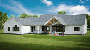 AJ7679-A Modern Farmhouse, 4 Bedrooms, 3.5 Bathrooms | Plan 1011 Exterior-6