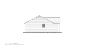 A8236-A Ranch House, 3 Bedrooms, 2 Bathrooms | Edgehill House Plan Left Elevation