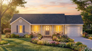 A8236-A Ranch House, 3 Bedrooms, 2 Bathrooms | Edgehill House Plan Exterior