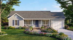 A8236-A Ranch House, 3 Bedrooms, 2 Bathrooms | Edgehill House Plan Exterior-3