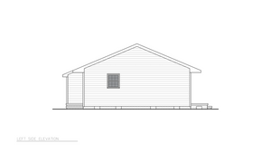 Elba 9 C	A8148-A 3 Bedrooms, 1.5Baths, Ranch House Style Left Side Elevation
