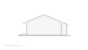 Elba 9 C	A8148-A 3 Bedrooms, 1.5Baths, Ranch House Style Right Side Elevation