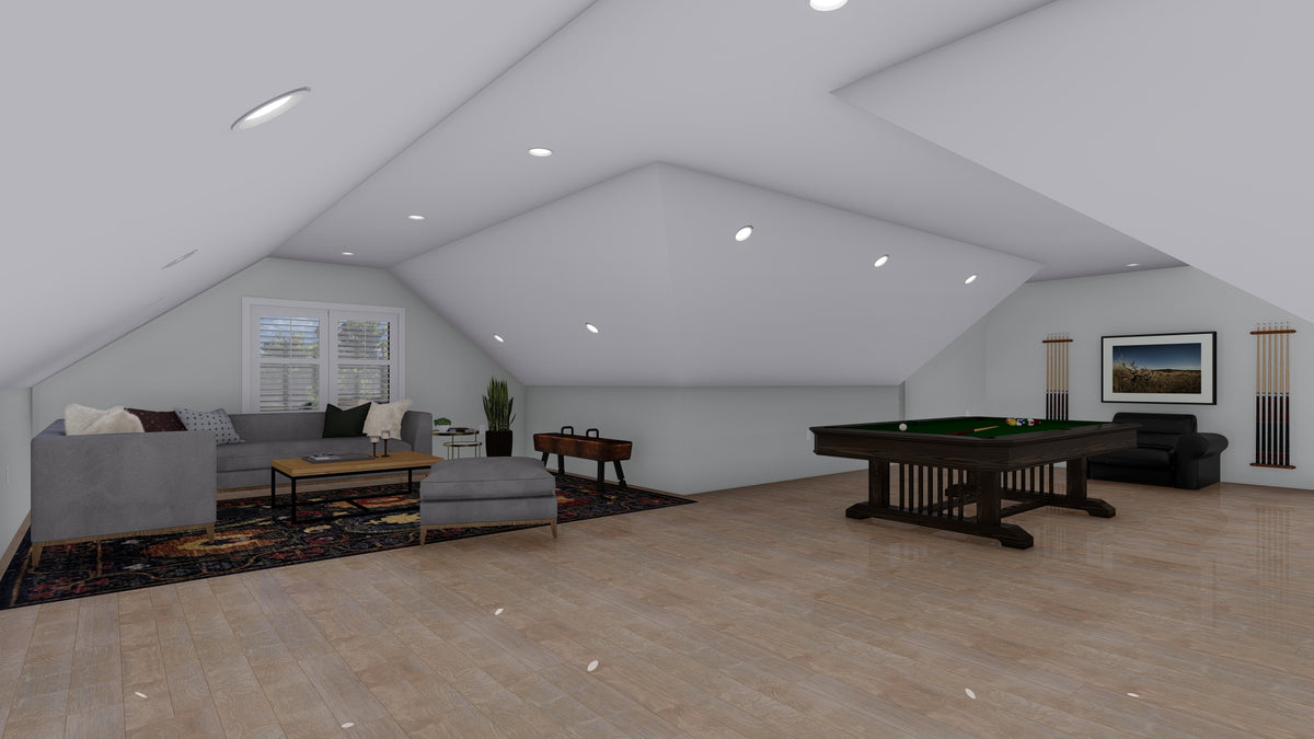 AO8464-A Detached Garage | Elena Garage Plan Upper Floor